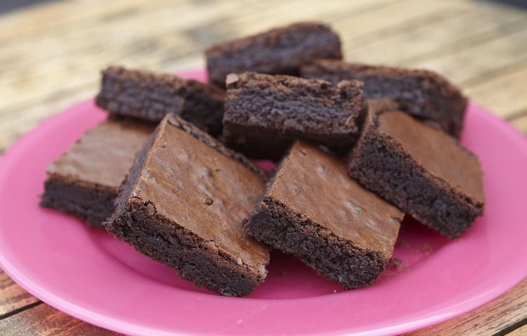Photo of Dark Chocolate Brownies In Plate